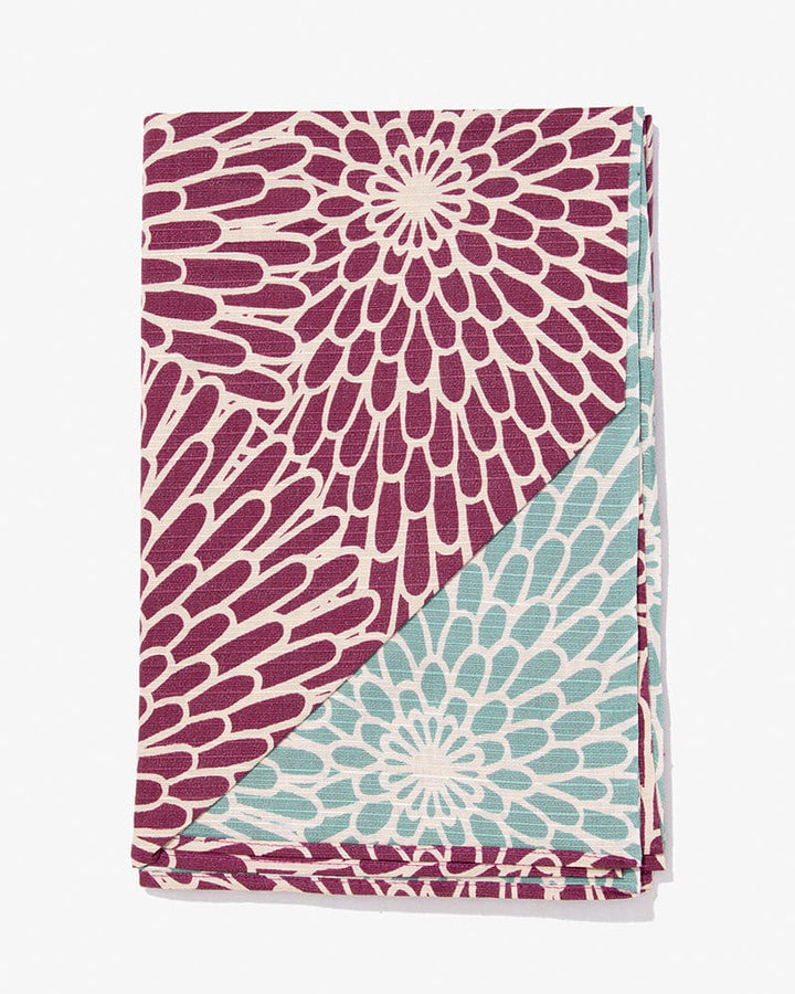 Modern Furoshiki, Musubi, Reversible, Isa Monyo, Kiku, Purple and Sky Blue, 41" x 41"