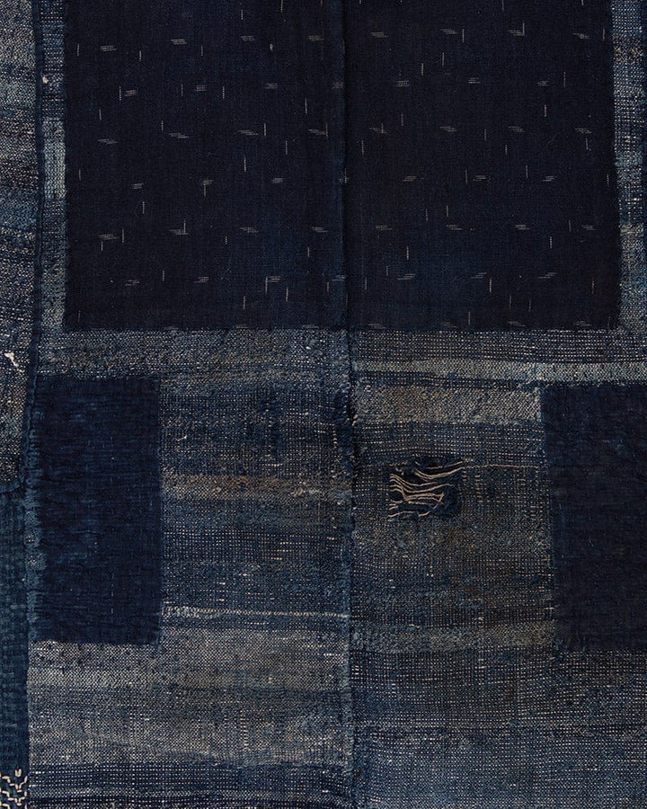 Vintage Noragi Vest, Reversible Boro, Indigo Sakiori and Kogin Sashiko Vest