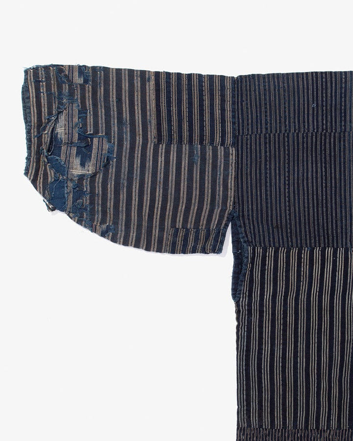 Vintage Noragi Jacket, Reversible Boro, Fully Sashiko Stiched, Patched Shima