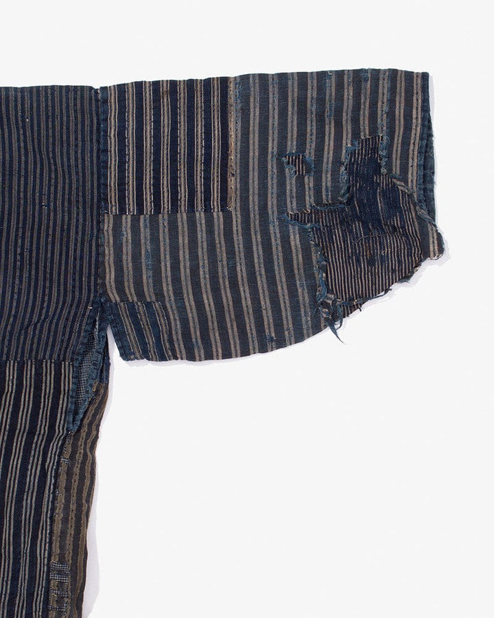 Vintage Noragi Jacket, Reversible Boro, Fully Sashiko Stiched, Patched Shima