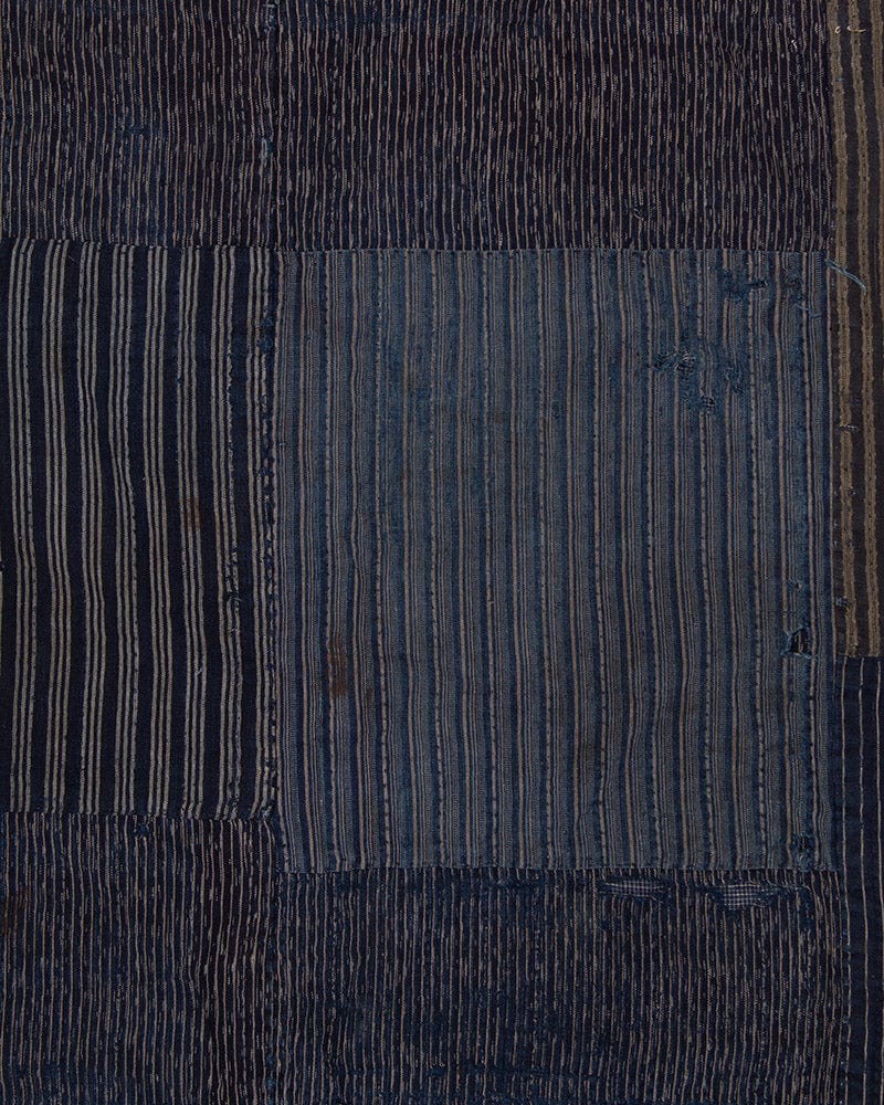 Vintage Noragi Jacket, Reversible Boro, Fully Sashiko Stiched, Patched Shima