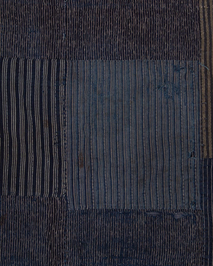 Vintage Noragi Jacket, Reversible Boro, Fully Sashiko Stiched, Patched Shima