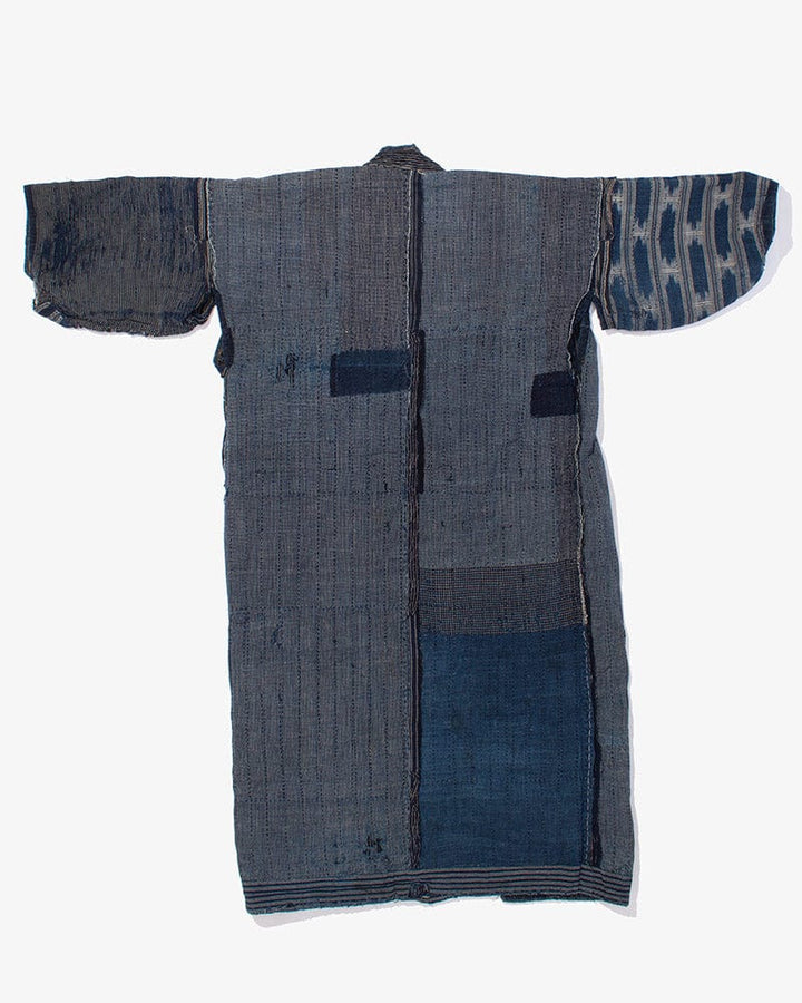 Vintage Noragi Jacket, Reversible Boro, Fully Sashiko Stiched, Patched Shima