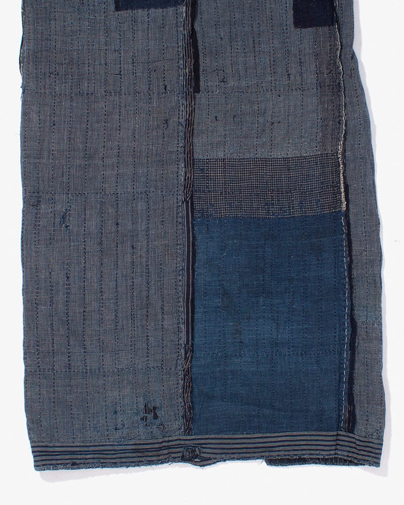 Vintage Noragi Jacket, Reversible Boro, Fully Sashiko Stiched, Patched Shima