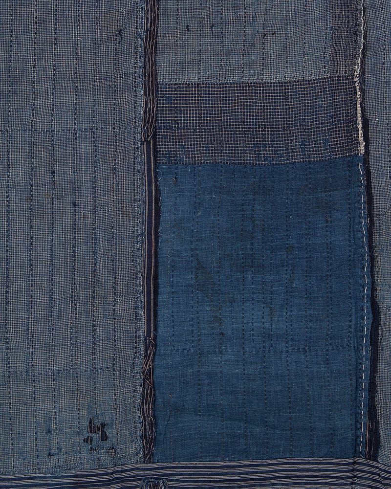 Vintage Noragi Jacket, Reversible Boro, Fully Sashiko Stiched, Patched Shima