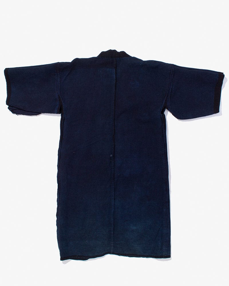 Vintage Noragi Jacket, Reversible Boro, Fully Sashiko Stitched Dark Indigo and Black