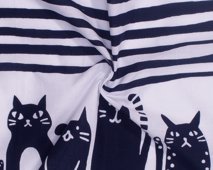 Tenugui, Chusen-Zome, Purple Shima Neko