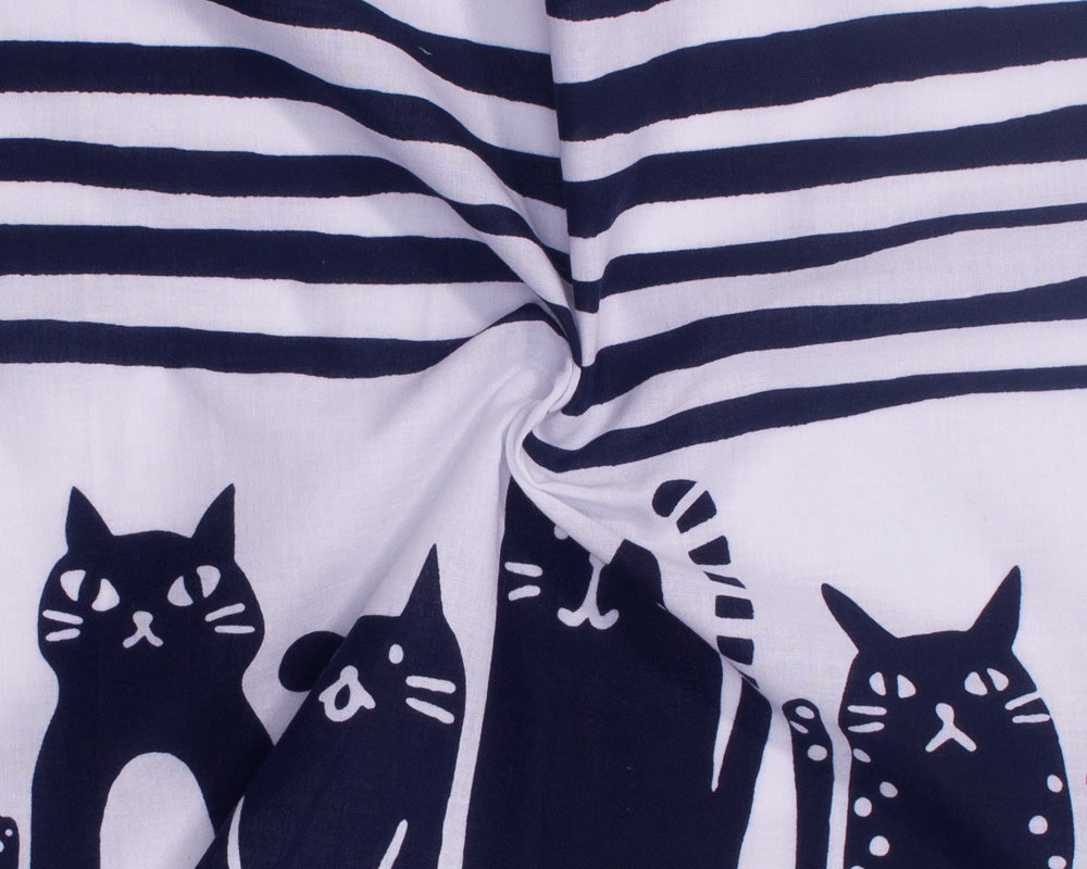 Tenugui, Chusen-Zome, Purple Shima Neko