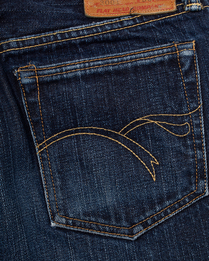 Japanese Repro Denim Jeans, The Flathead Co. Brand, Vintage Selvedge Denim - 28" x 30"