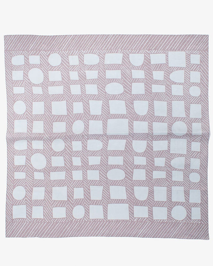 Modern Furoshiki, Musubi, Linen, Nobuyuki Takai, Shapes and Lines, Grey and Light Blue