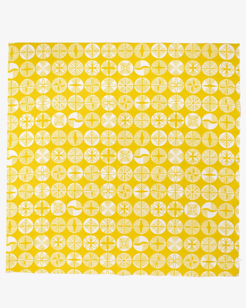 Modern Furoshiki, Musubi, Reversible, Isa Monyo, Pine, Yellow and Grey, 41" x 41"