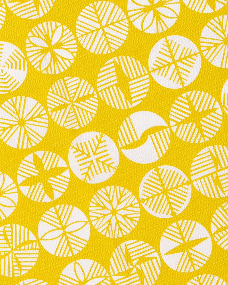 Modern Furoshiki, Musubi, Reversible, Isa Monyo, Pine, Yellow and Grey, 41" x 41"