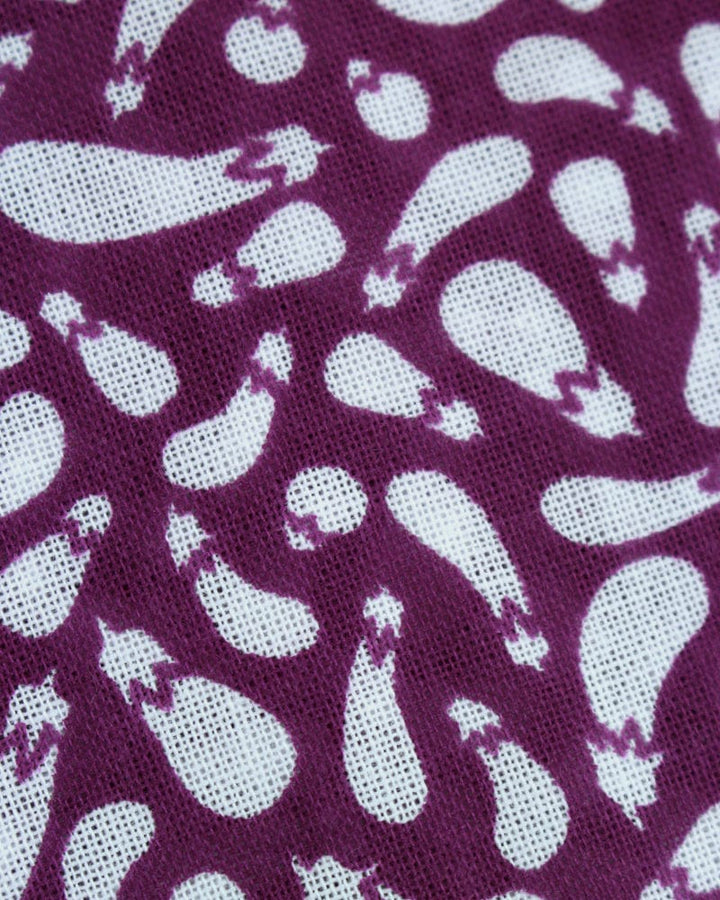 Tenugui, Classic, Komon, Nasubi (Eggplant)