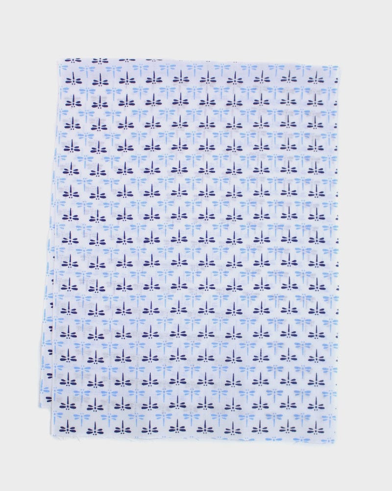 Tenugui, Classic, Komon, White with Blue Tonbo