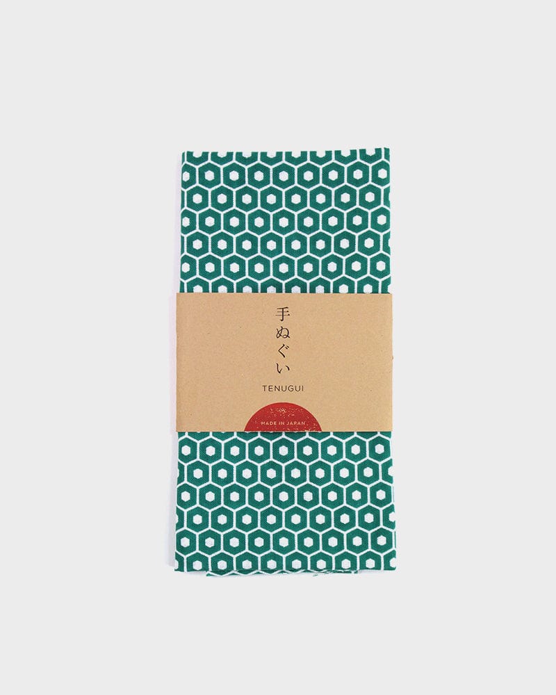 Tenugui, Classic, Komon, Green Kikkou