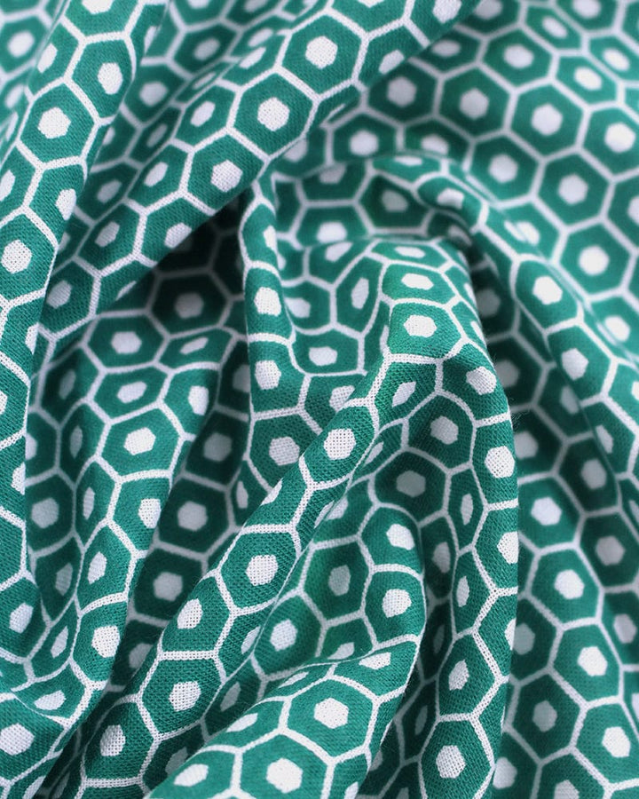 Tenugui, Classic, Komon, Green Kikkou