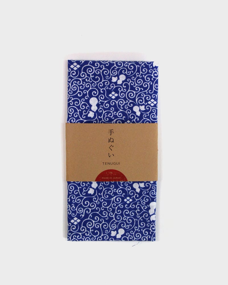 Tenugui, Classic, Komon, Blue Hyotan