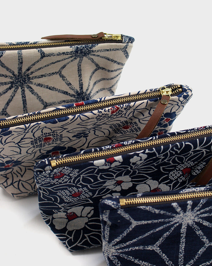 Kiriko Original Stand-Up Pouch, Natural Large Asanoha