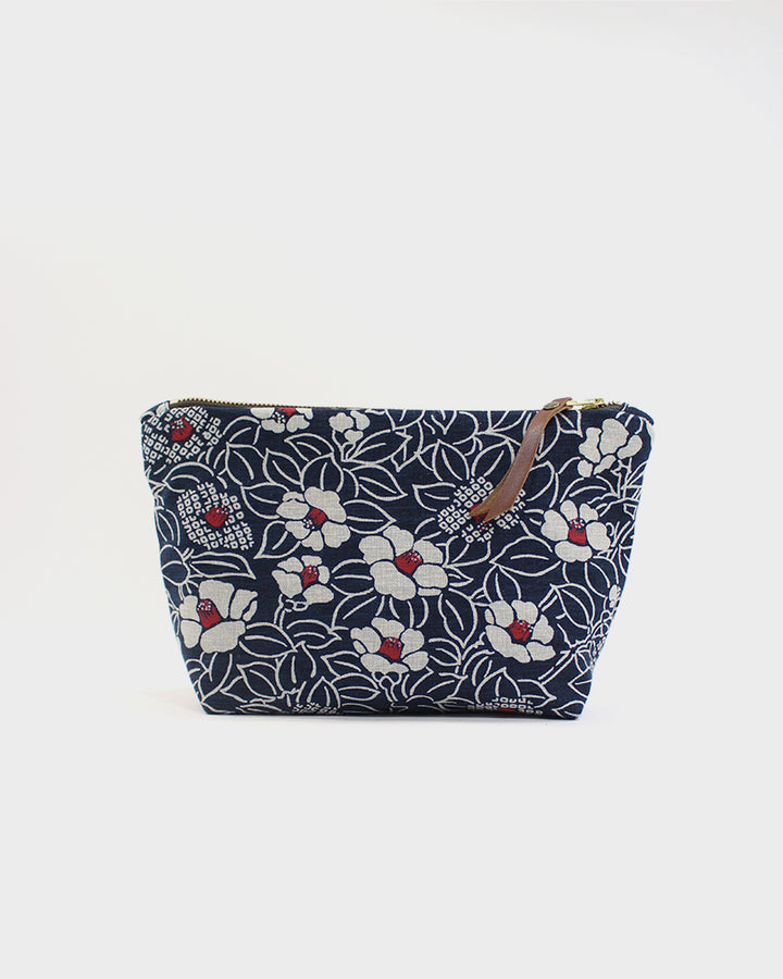 Stand-Up Pouch, Navy Tsubaki