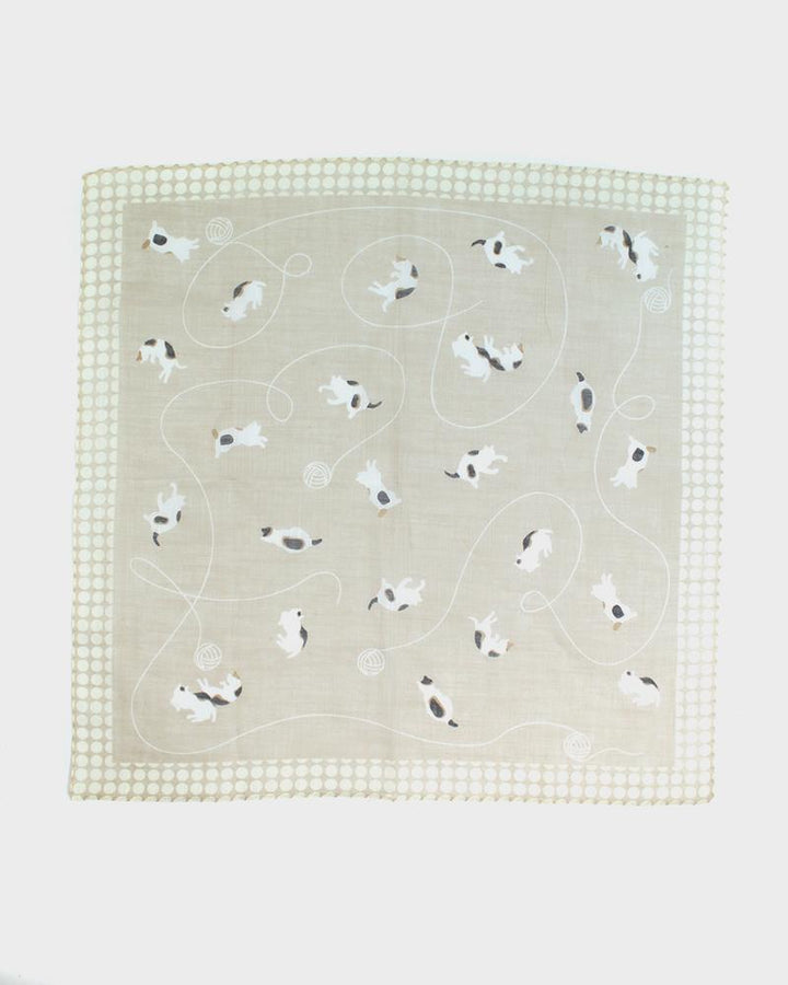 Japanese Handkerchief, Classic, Fushiito, Cat