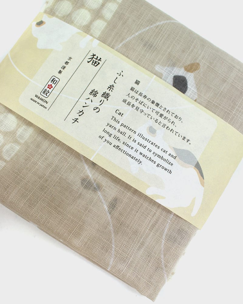 Japanese Handkerchief, Classic, Fushiito, Cat