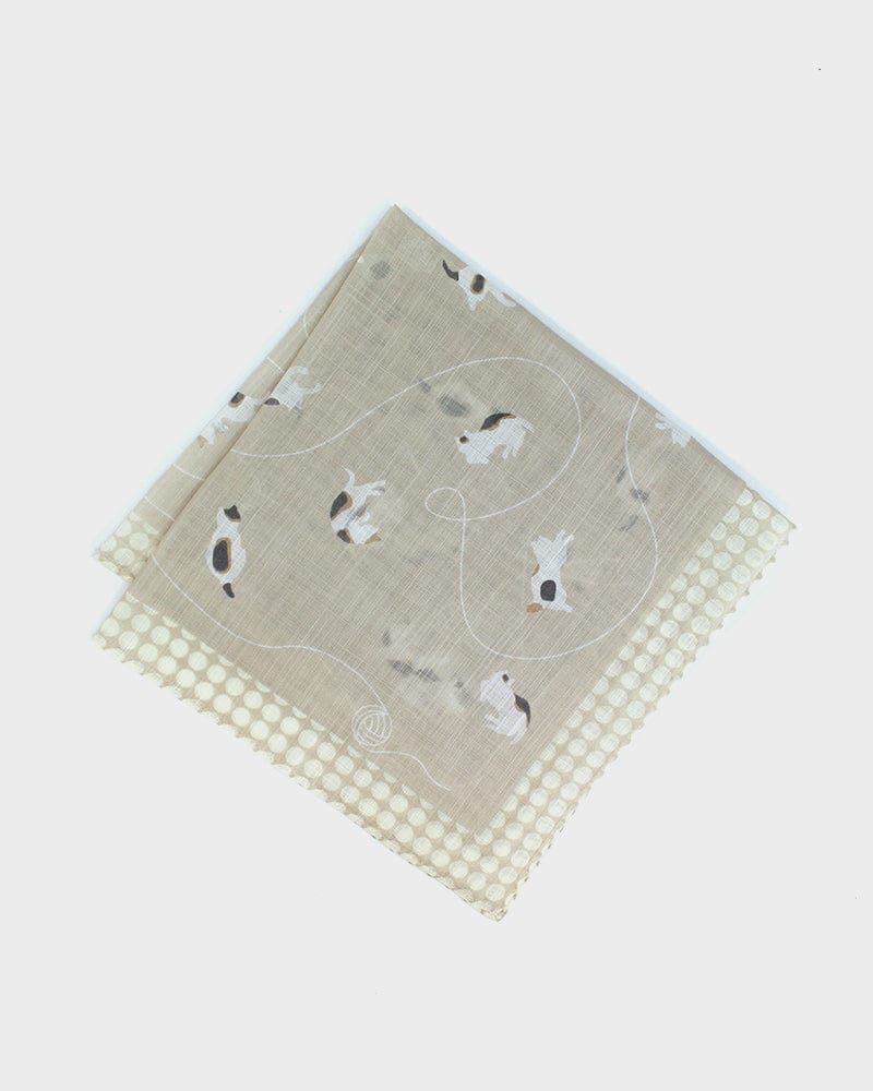 Japanese Handkerchief, Classic, Fushiito, Cat