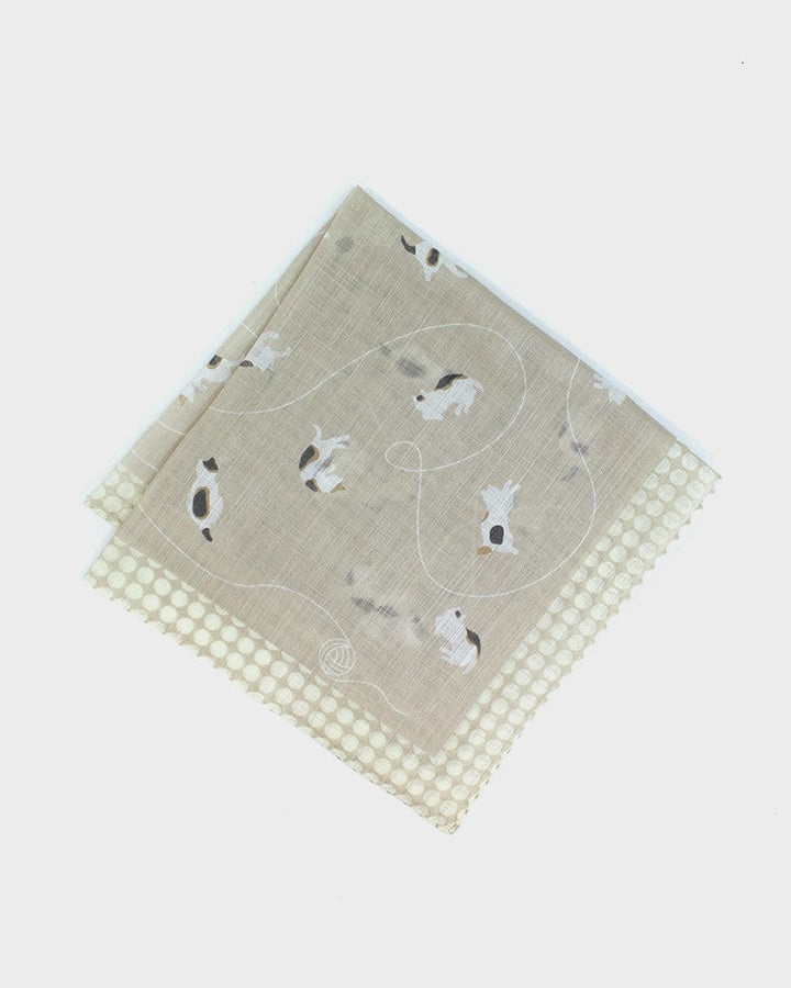 Japanese Handkerchief, Classic, Fushiito, Cat