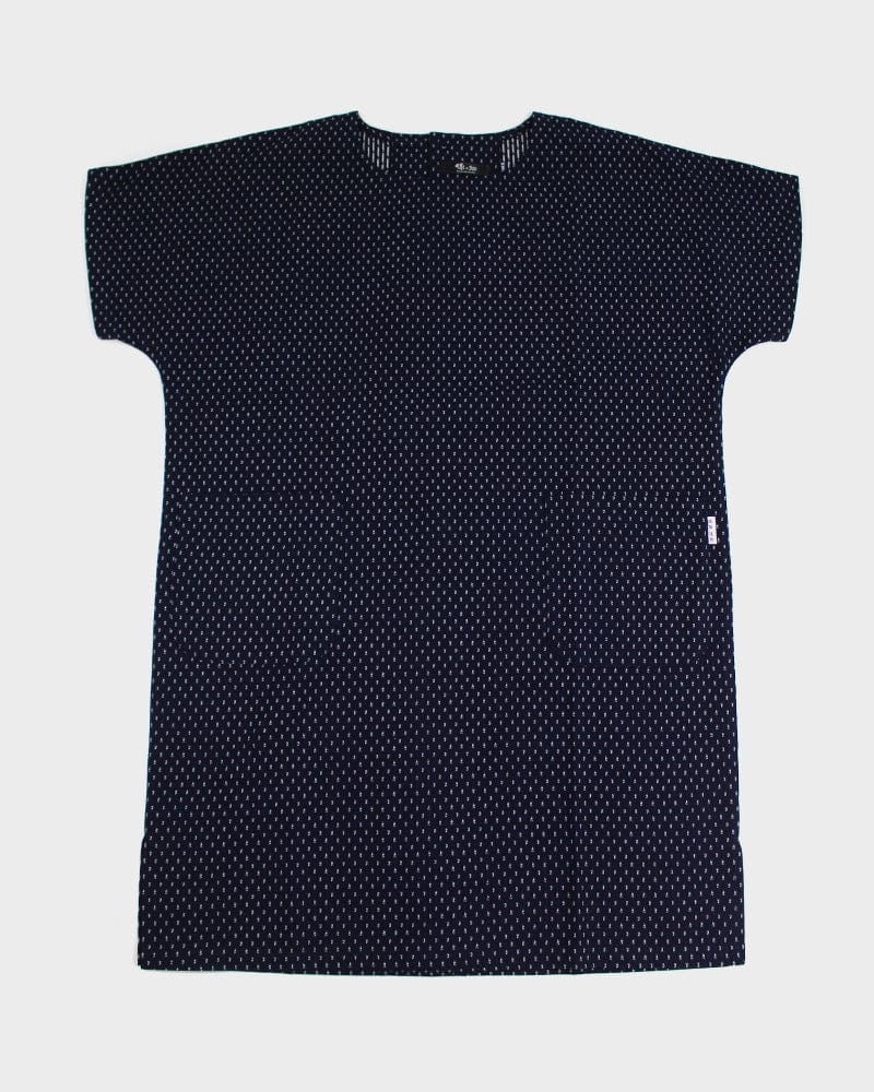 ToK Pocket Dress, Oversized, Indigo with White Dashes