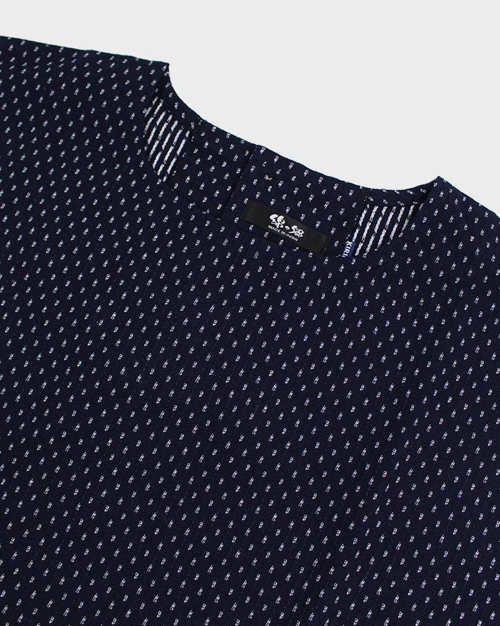 ToK Pocket Dress, Oversized, Indigo with White Dashes