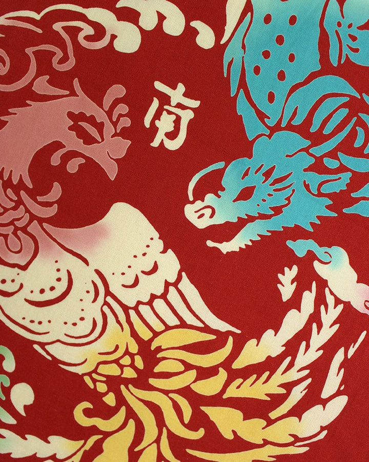 Tenugui, Chusen-Zome, Red Four Gods