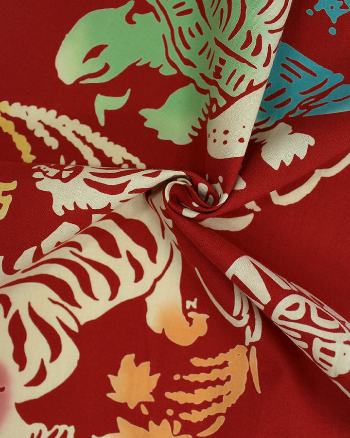 Tenugui, Chusen-Zome, Red Four Gods