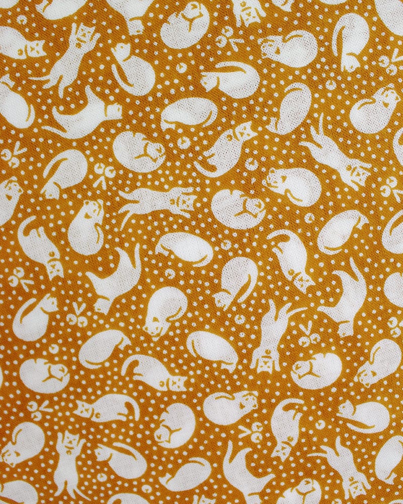 Tenugui, Classic, Komon, Orange Neko