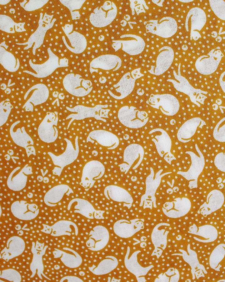 Tenugui, Classic, Komon, Orange Neko