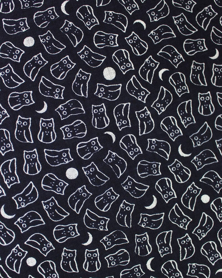 Tenugui, Classic, Komon, Dark Navy Owl