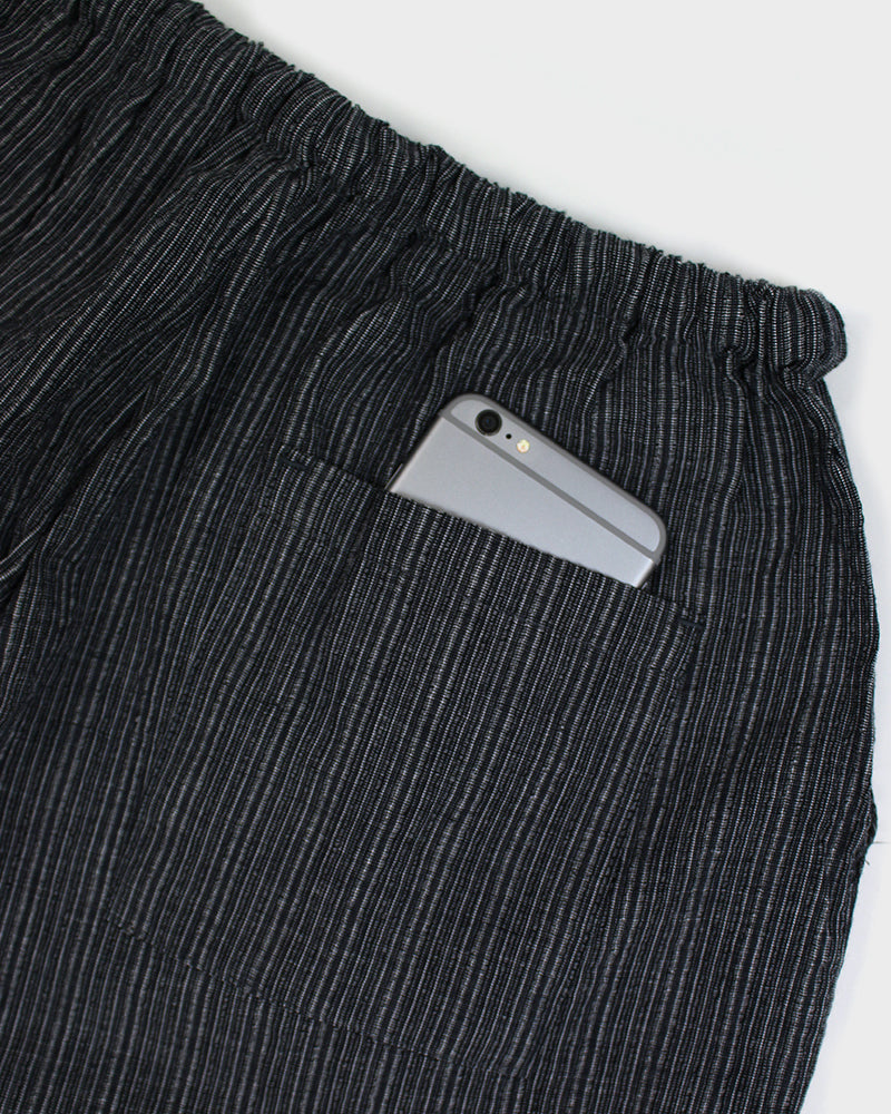 ToK Jinbei Set, Chijimi Weave, Grey Shima