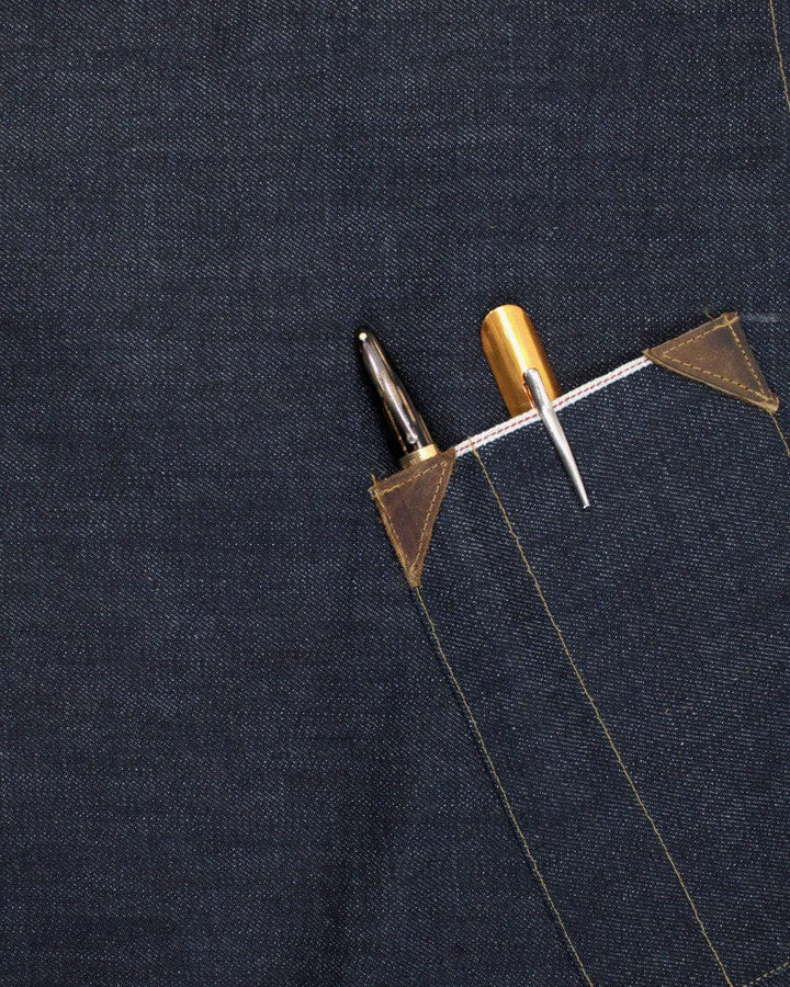 Kokoro Original Work Apron, Full, Japanese Selvedge Denim, Indigo