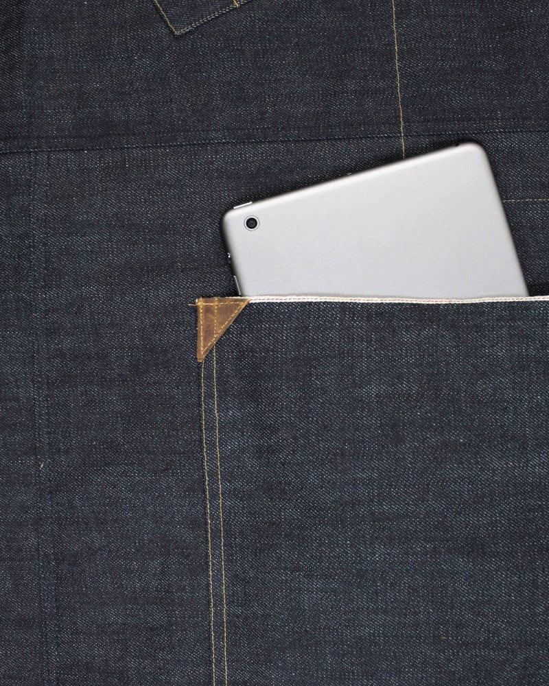 Kokoro Original Work Apron, Full, Japanese Selvedge Denim, Indigo