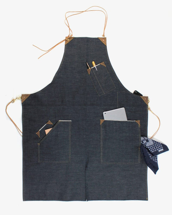 Kokoro Original Work Apron, Full, Japanese Selvedge Denim, Indigo