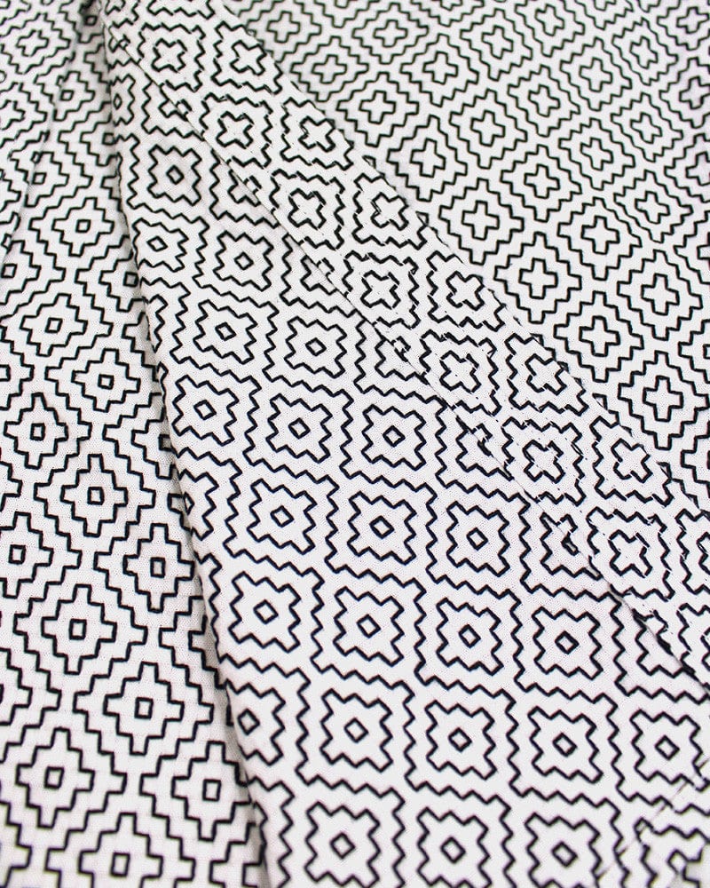 Modern Hitomezashi Dougi Jacket, White