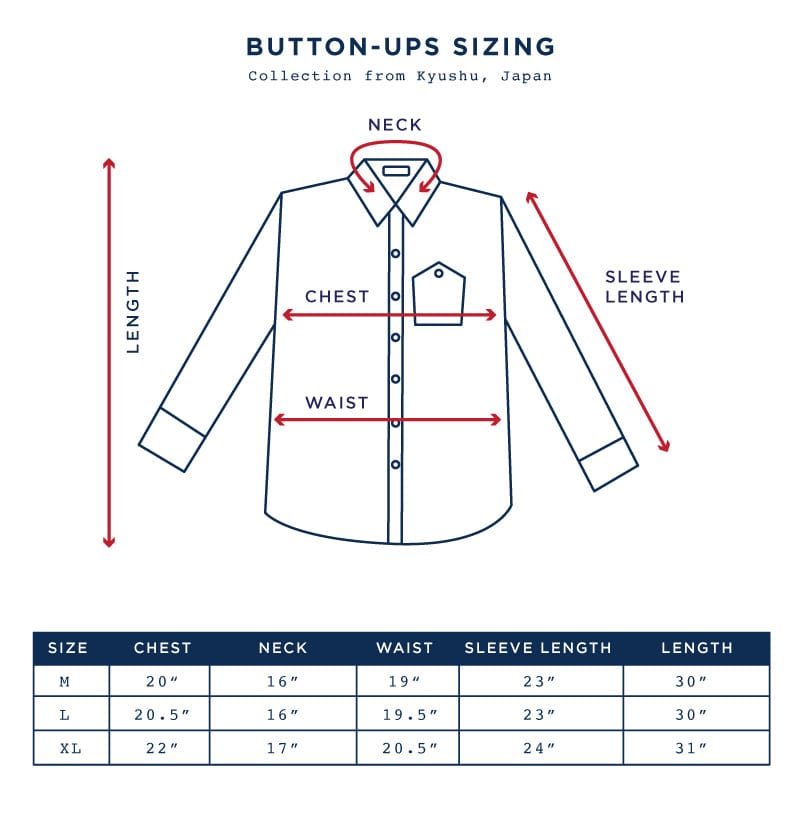 ToK Shirt, Long Sleeve Button-Up, Indigo with Blue Shima