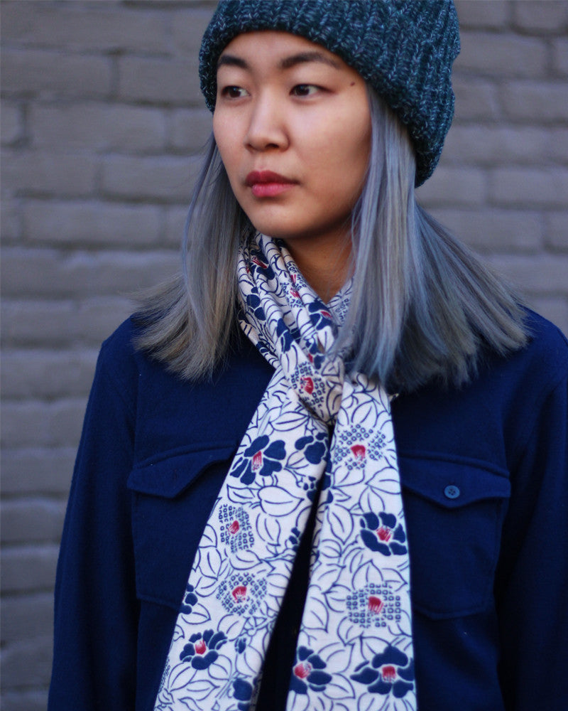 Kiriko Original Scarf, Classic, Indigo Asanoha