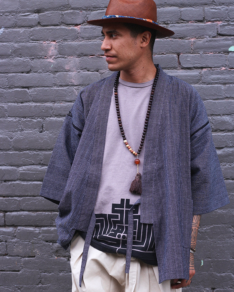 Jinbei Set Chijimi Weave Shima