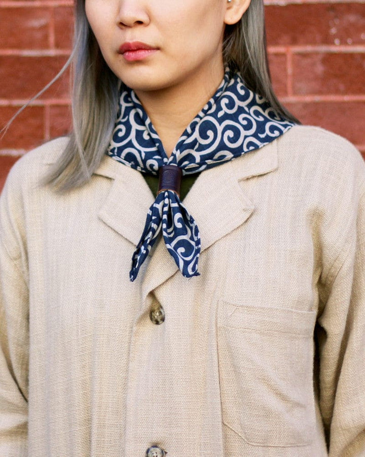 Kiriko Original Bandana, Classic, Indigo Nami