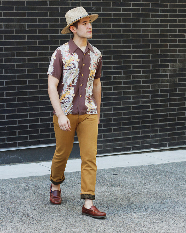 Custom Dyed Premium Selvedge Japan Nihon Menpu Jeans, Ginsusutake, Mens, Sakura