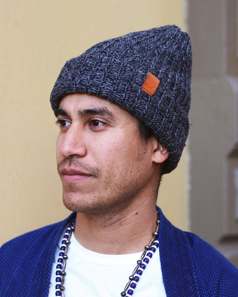 Kiriko Original Knit Cap, Marbled Charcoal, 9 ˝