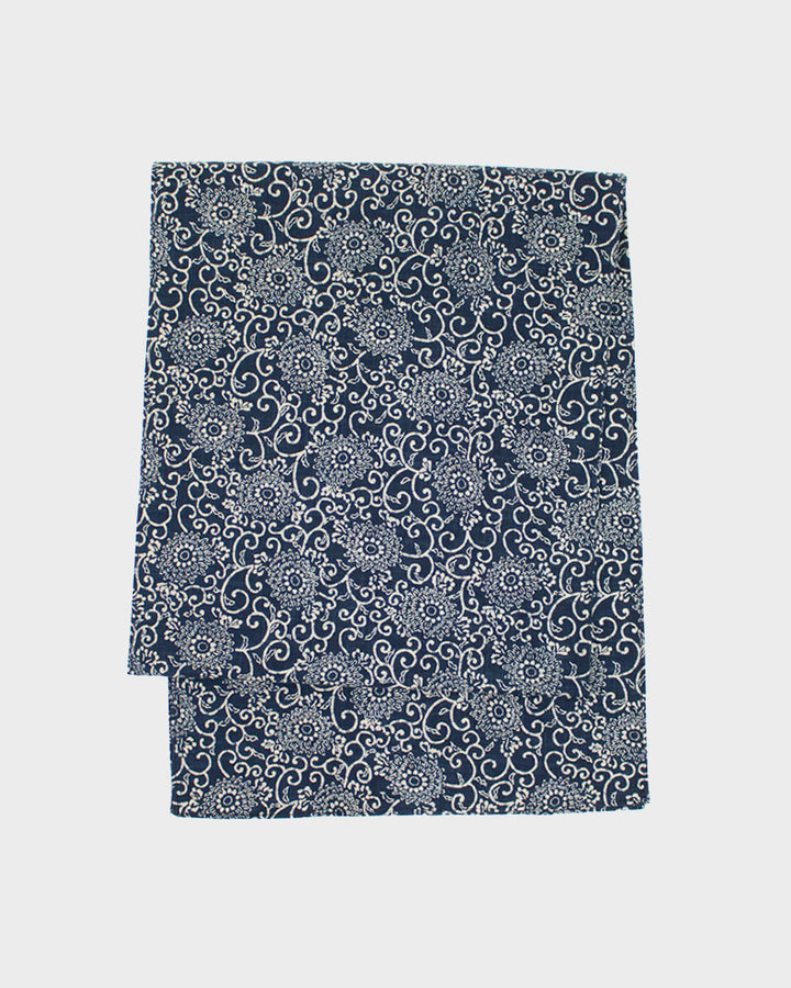 Kiriko Original Scarf, Classic Indigo, Small Kiku Pattern