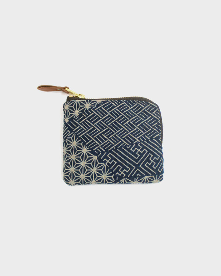 Kiriko Original, Zipper Wallet, Indigo Small Multi