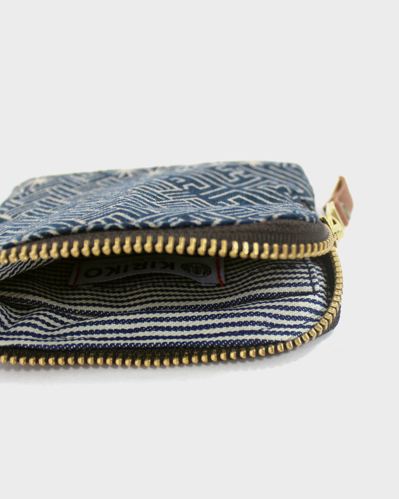 Kiriko Original, Zipper Wallet, Indigo Small Multi