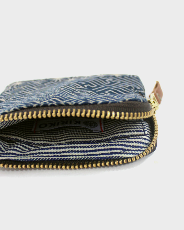 Kiriko Original, Zipper Wallet, Indigo Small Multi