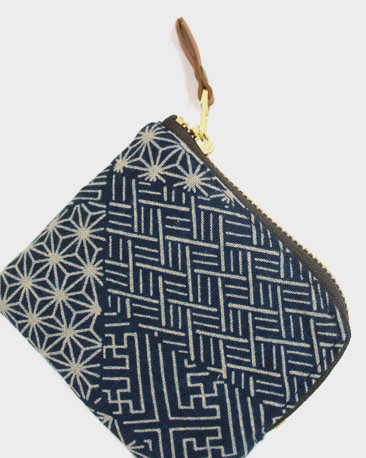 Kiriko Original, Zipper Wallet, Indigo Small Multi